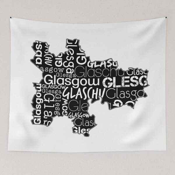 Item preview, Glasgow City Map With Text designed and sold by MacPean.