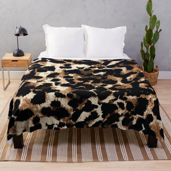 Item preview, 1980s girly feminine African tribal brown leopard print designed and sold by LEILA ART SPACE.