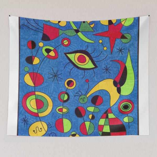 Item preview, Joan Miro Inspired Blue with Eye designed and sold by bettypure.