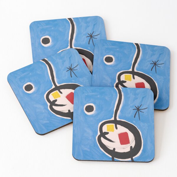 Item preview, Joan Miro Abstract Painting on Blue with Circle designed and sold by bettypure.