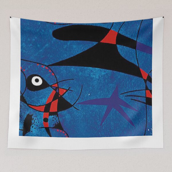 Item preview, Joan Miro Abstract Painting on Blue designed and sold by bettypure.