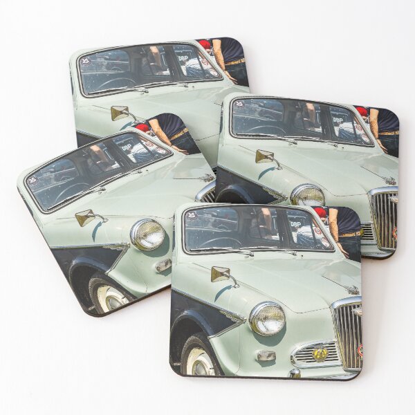 Item preview, The front of a green 1950s Wolsely 1500 on display at a car show designed and sold by Graham Cornall.