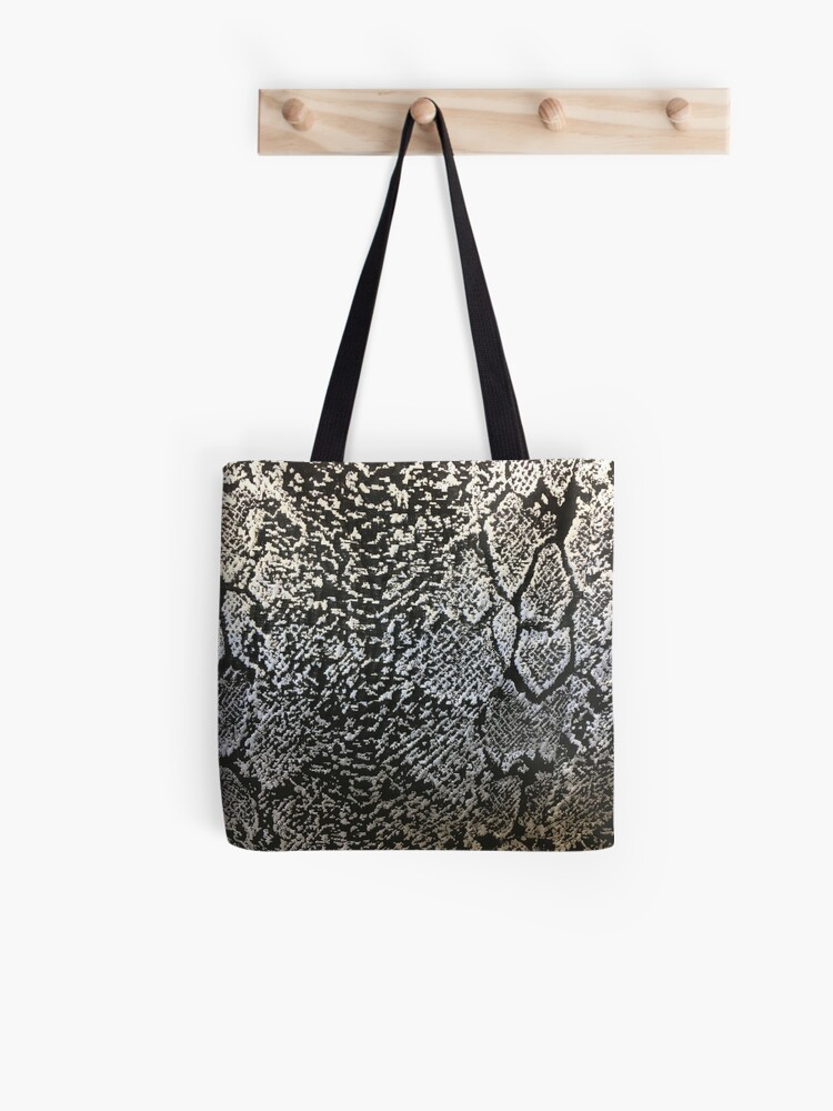 grey snake print bag