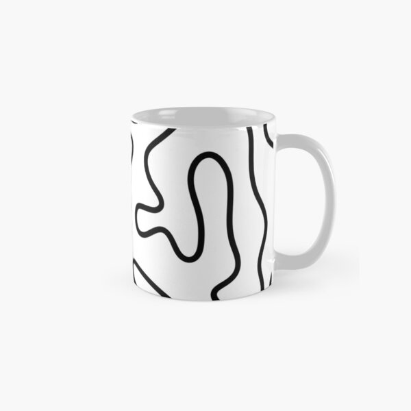 Item preview, Squiggle Maze Minimalist Abstract Pattern in Black and White designed and sold by kierkegaard.