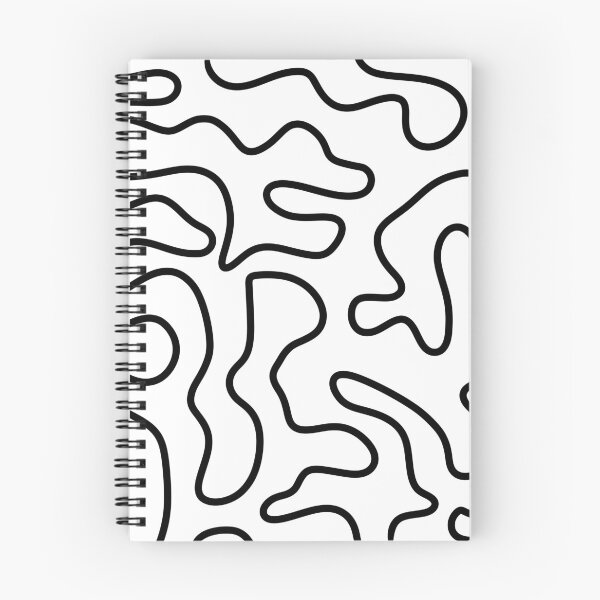 Item preview, Squiggle Maze Minimalist Abstract Pattern in Black and White designed and sold by kierkegaard.