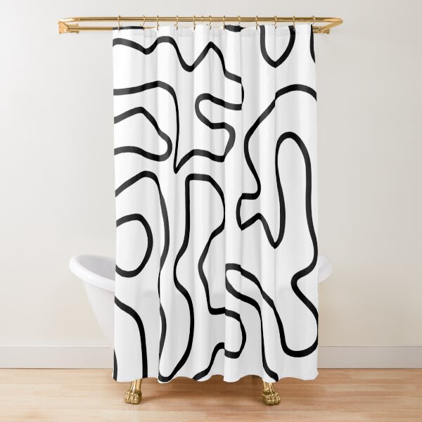 Monochrome Shower Curtains for Sale