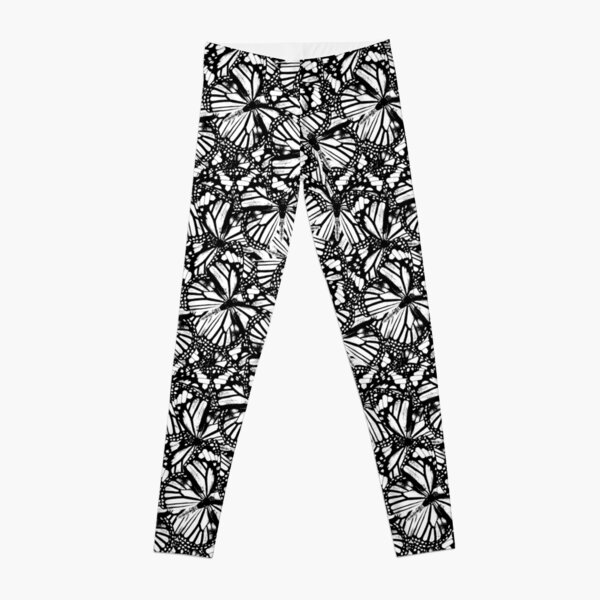 Monarch Butterflies | Vintage Butterflies | Butterfly Patterns | Black and White | Leggings
