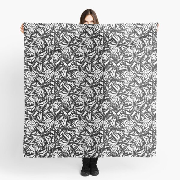 Monarch Butterflies | Vintage Butterflies | Butterfly Patterns | Black and White | Scarf