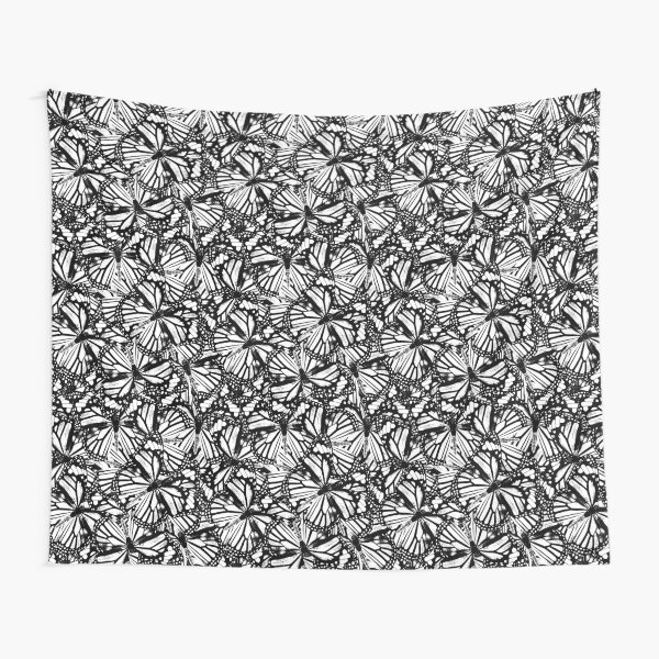 Monarch Butterflies | Vintage Butterflies | Butterfly Patterns | Black and White | Tapestry