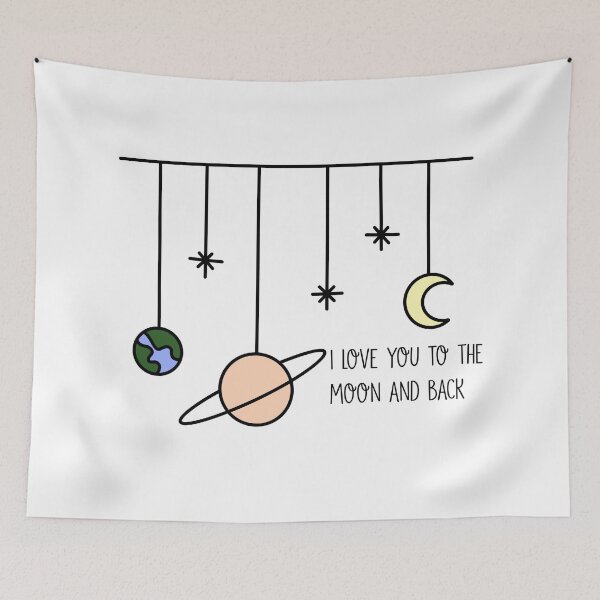 Item preview, I love you to the moon and back designed and sold by Meowitsmary.