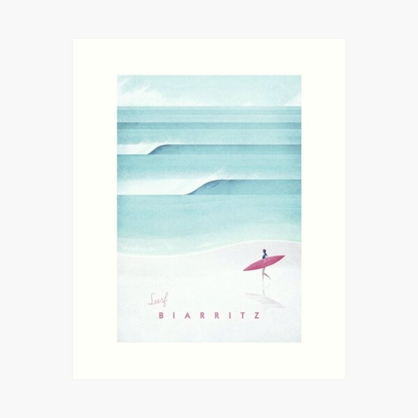 Aperçu de l'œuvre Surf Biarritz créée et vendue par ReverseDesign.