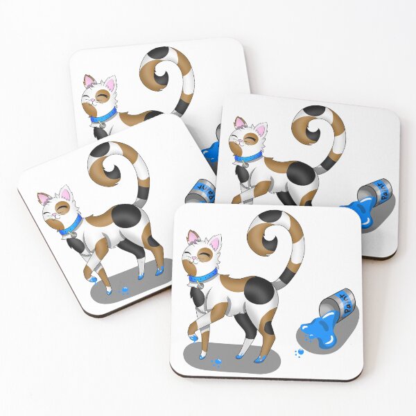 Item preview, Cat Prancing In Paint designed and sold by Hikari Aki Arts.