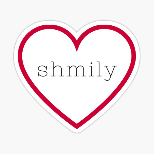 shmily (See How Much I Love You) in Red Heart Sticker