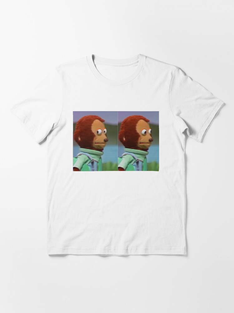 Awkward Monkey Looking Away Puppet Meme - Monkey Meme - Baseball T-Shirt