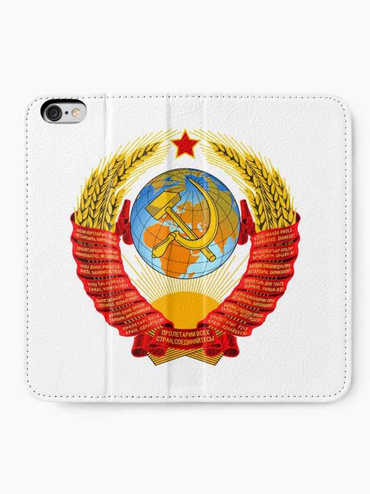 Alternate view of History of the Soviet Union (1927–1953) State Emblem of the Soviet Union iPhone Wallet