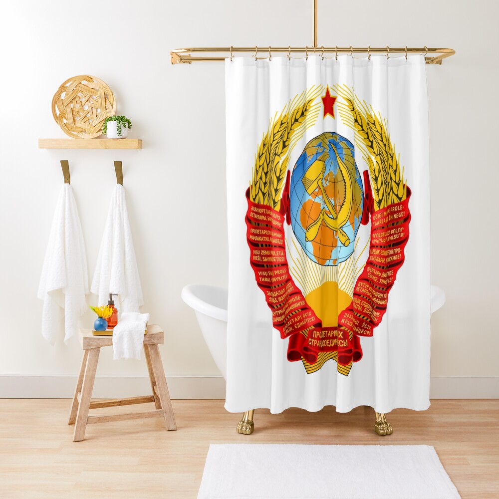 History of the Soviet Union (1927–1953) State Emblem of the Soviet Union Shower Curtain
