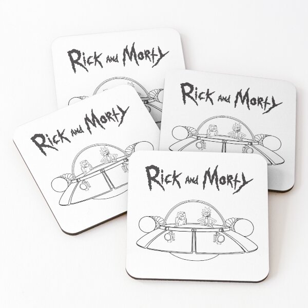 Rick and Morty in the spaceship | Rick and Morty Gadget Coasters (Set of 4)