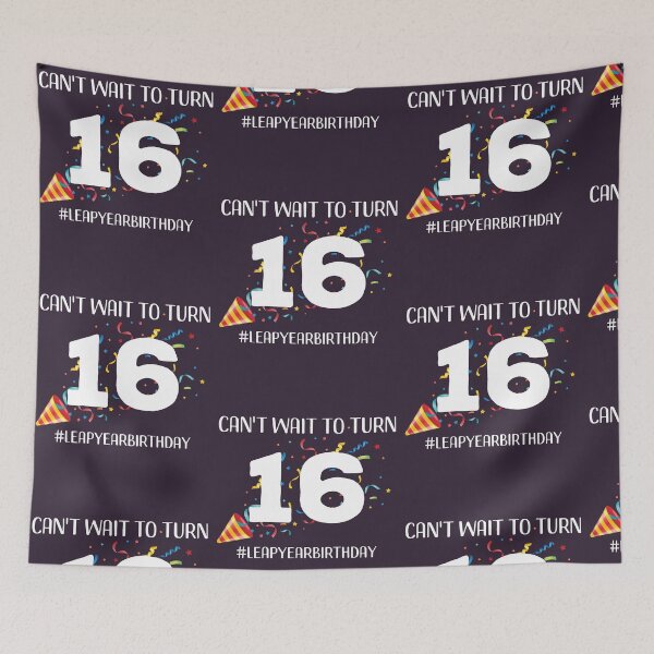 Item preview, Funny Leap Year 64th Birthday Leapling Can't Wait to Turn 16 design designed and sold by doodabobs.
