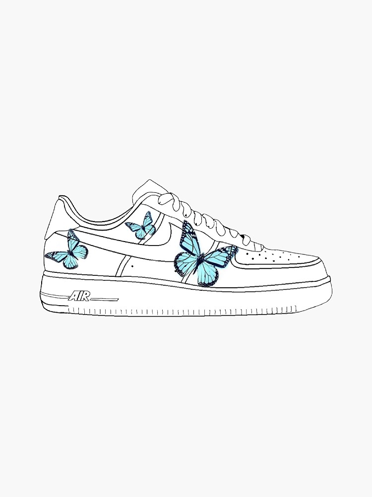 air force 1 butterfly stickers