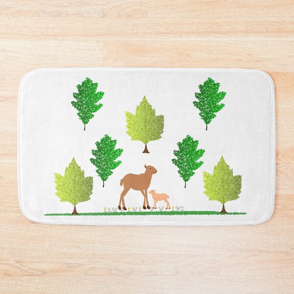 Item preview, Fallow Deer Mother and Fawn in the Forest designed and sold by naturegallery.