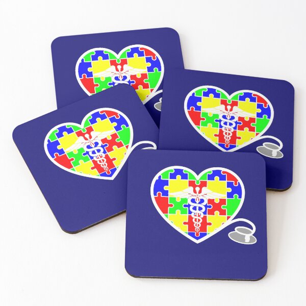 Item preview, Autism Awareness Stethoscope Heart Puzzle designed and sold by LaurenElin.