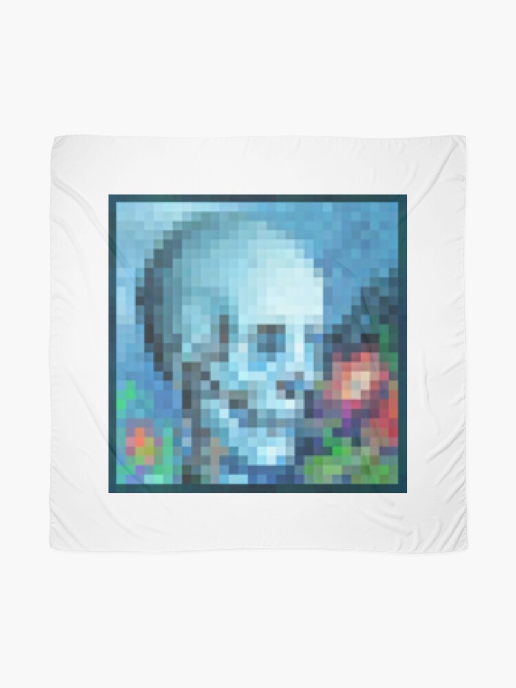 Skull And Roses Minecraft Painting Scarf By Yellowwpaint Redbubble - skull scarf roblox