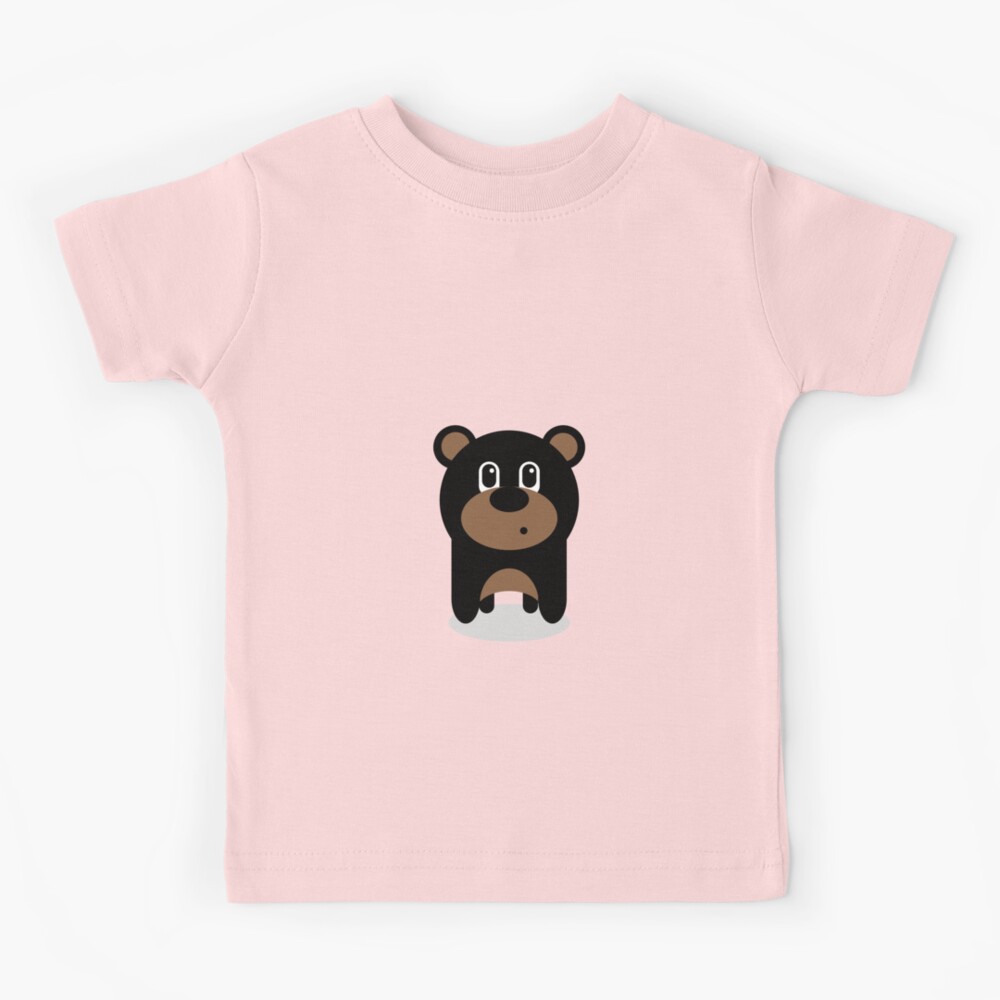 Cute Bear Face Black Shirt