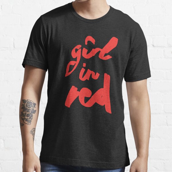 girl in red brush logo Essential T-Shirt