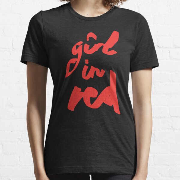girl in red brush logo Essential T-Shirt