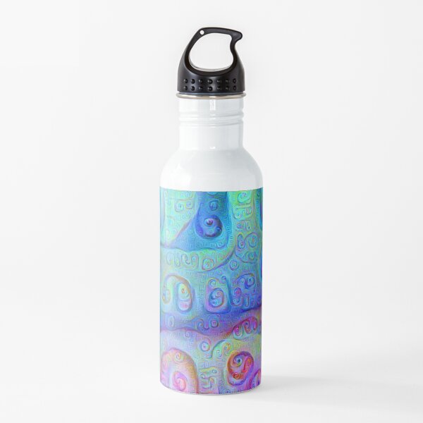 DeepDream Cyan to Magenta Water Bottle