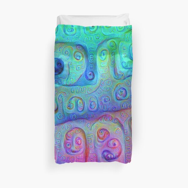 DeepDream Cyan to Magenta Duvet Cover