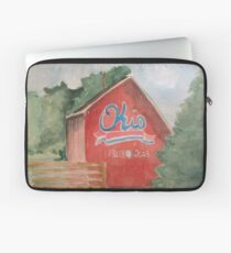 Ohio Watercolor Barn Laptop Sleeve