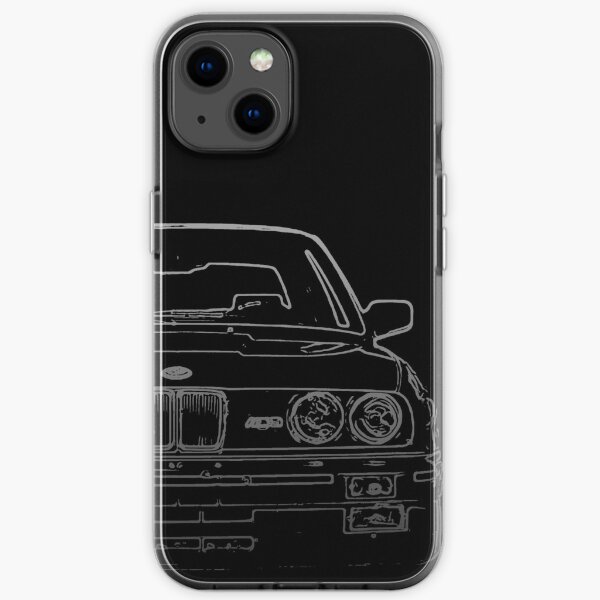 E30 Front Silhouette Car Art Special Edition V1 Coque souple iPhone