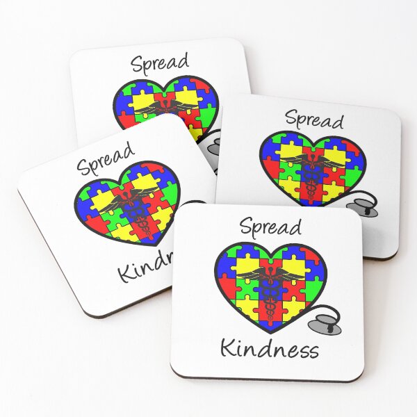 Item preview, Autism Awareness Spread Kindness Nurse Heart Puzzle designed and sold by LaurenElin.