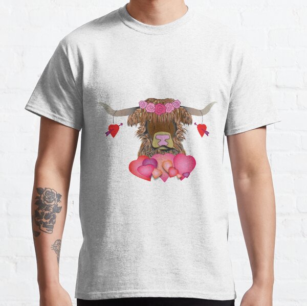 Happy Valentines Day Cow Classic T-Shirt