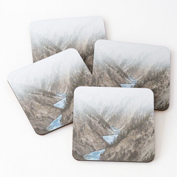 Item preview, river between mountains under white clouds / Yellowstone National Park, United States designed and sold by Man Of Pixels.
