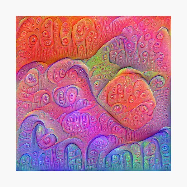 DeepDream Tomato Steelblue Photographic Print