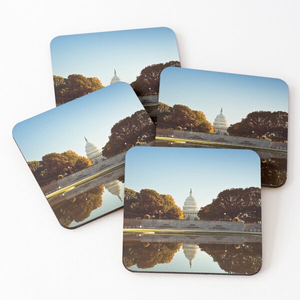 Item preview, US Capitol mirrored in reflecting pool in the fall designed and sold by Cameron Whitman.