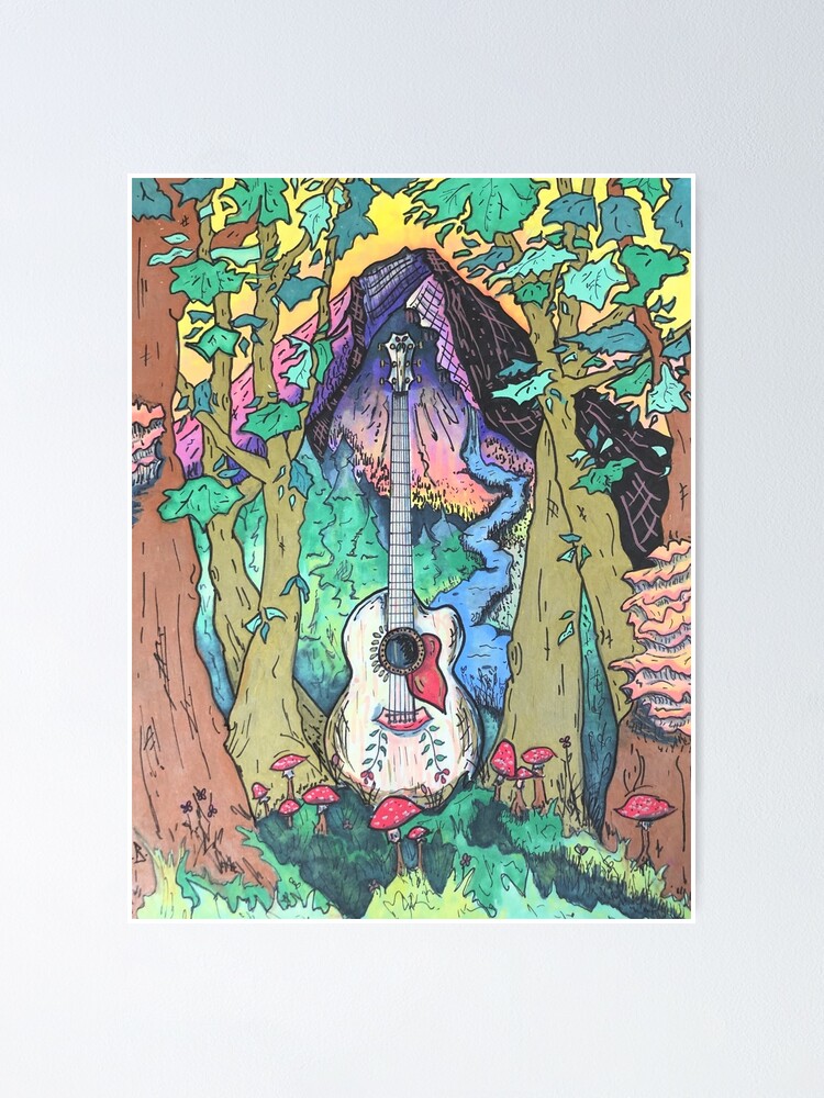 Thumbnail 1 of 3, Poster, Mountain Music Series - Guitar designed and sold by Lizr81.
