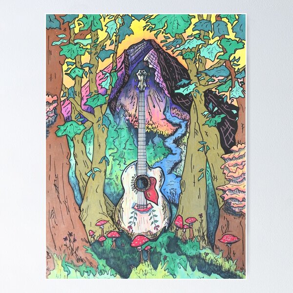 Mountain Music Series - Guitar Poster