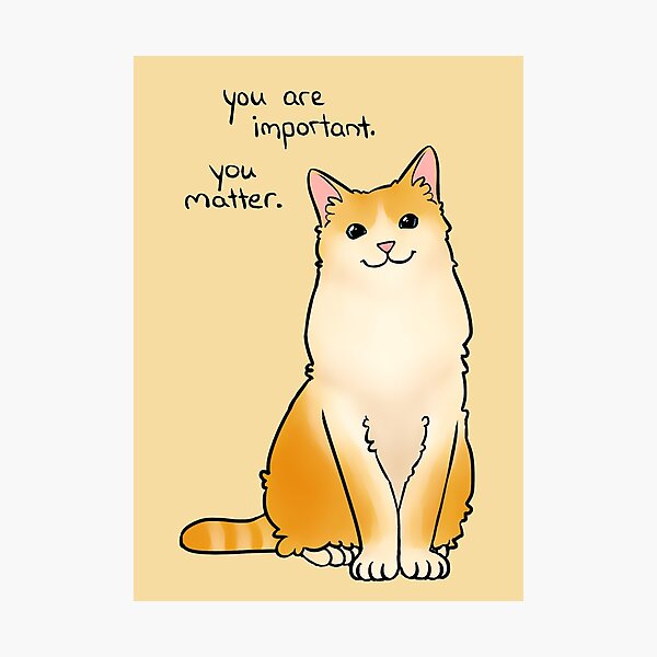 "You Matter" Cat Photographic Print