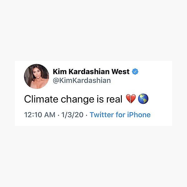 el cambio climático es real </ 3 Lámina fotográfica
