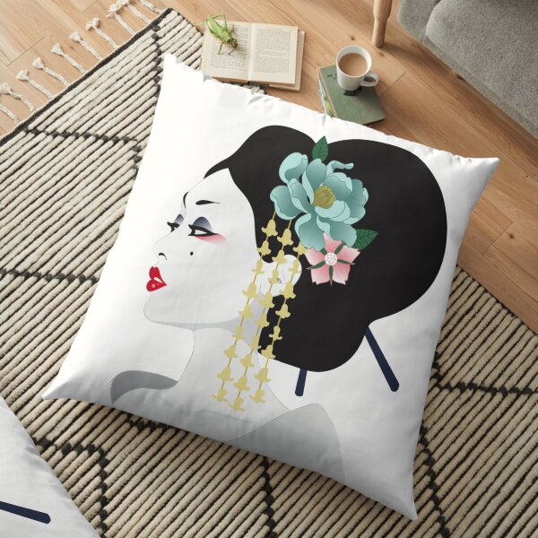Art de la Geisha japonaise Coussin de sol