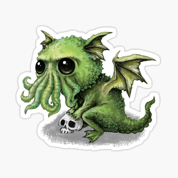 Cute Cthulhu Dragon Sticker