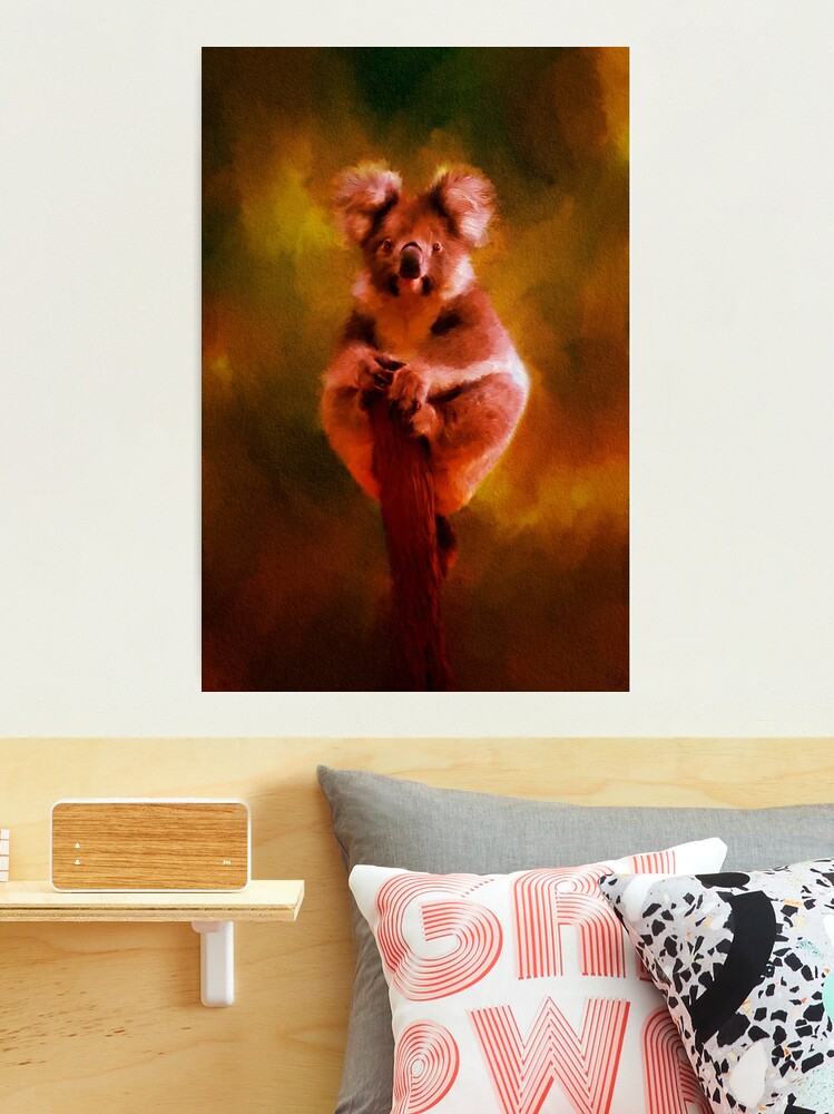 Thumbnail 1 of 3, Photographic Print, Koala in the Burning Australian Bush designed and sold by Megan-Nicole.
