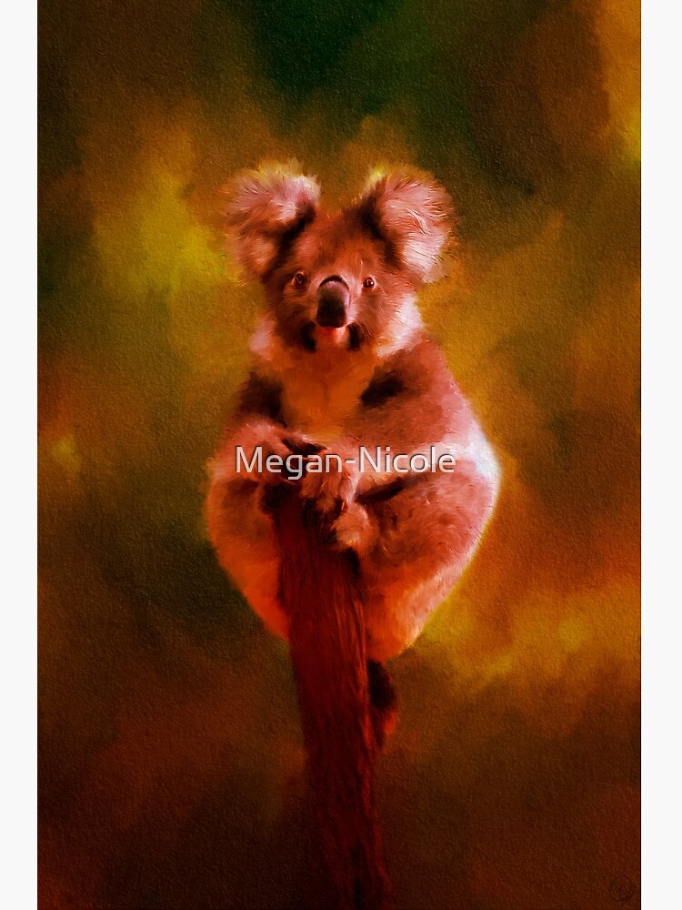 Koala in the Burning Australian Bush by Megan-Nicole