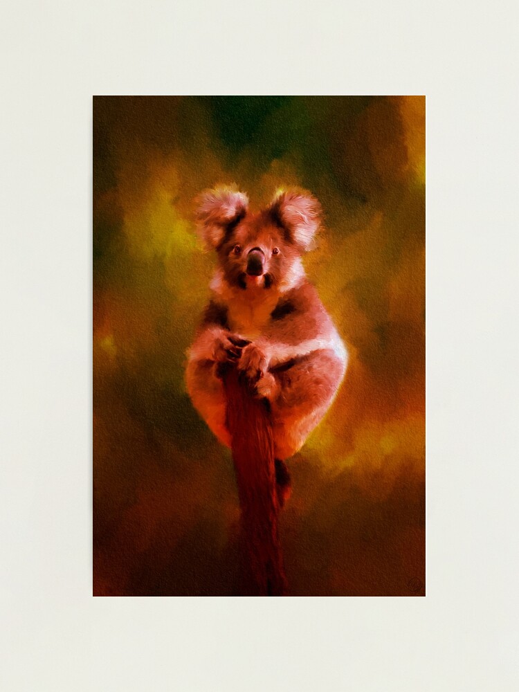 Thumbnail 2 of 3, Photographic Print, Koala in the Burning Australian Bush designed and sold by Megan-Nicole.