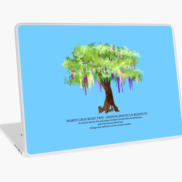 Mardi Gras Tree - Bead Tree in Color | Greeting Card