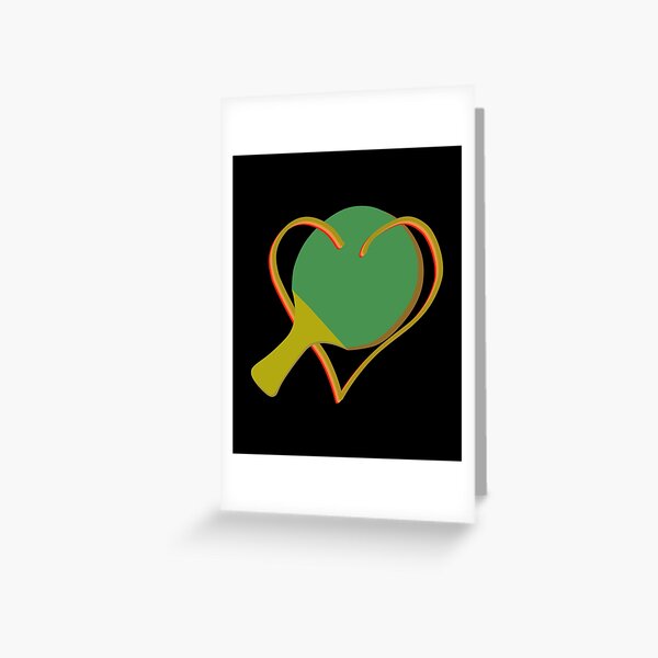 Item preview, Table tennis, racket with a heart designed and sold by Bodino.