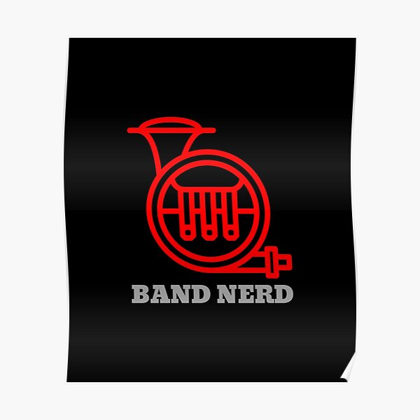 Band Nerd Tuba Cute Poster By Funnylifeusa Redbubble